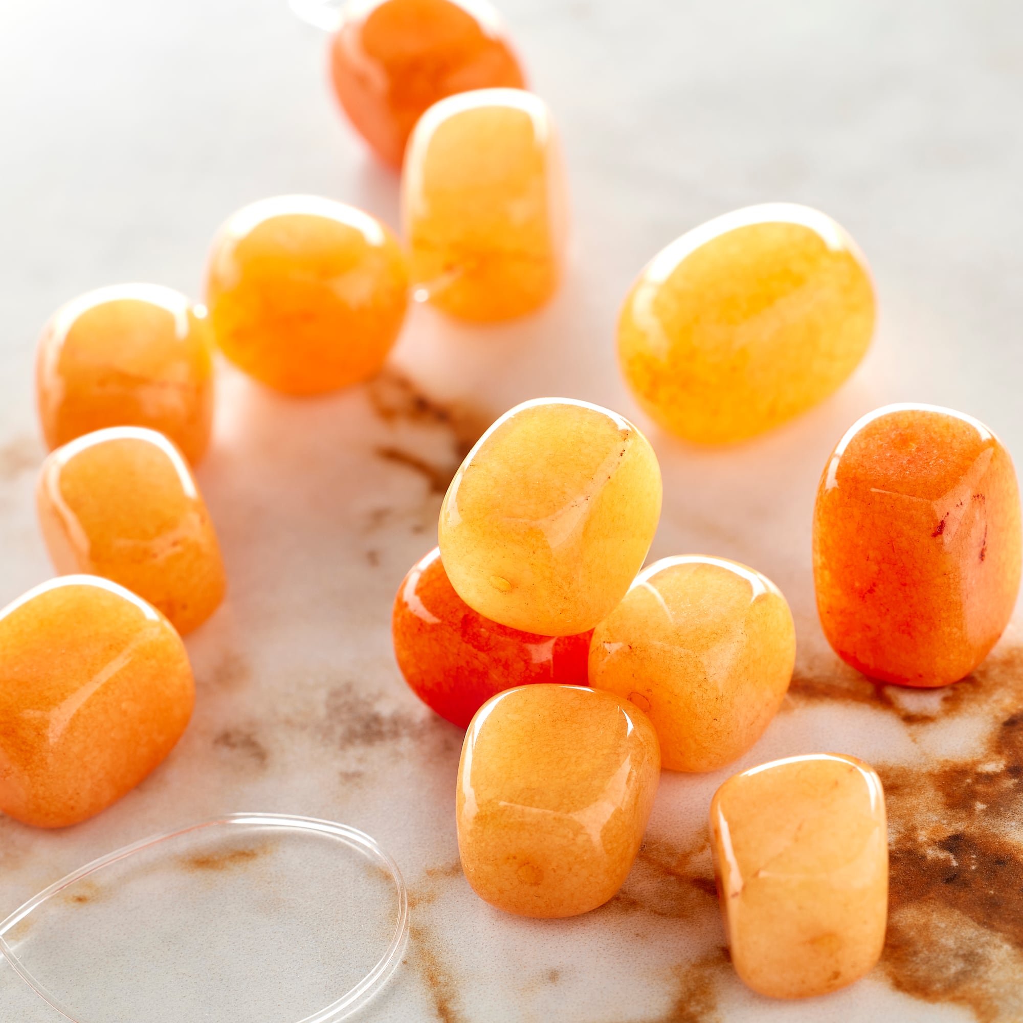 Orange Jade Nugget Beads, 14mm by Bead Landing™